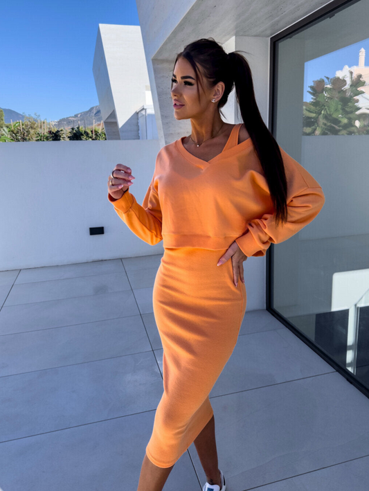 Sammie™ - Trendy Trui en Jurk Outfit